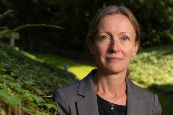 Sue Taylor, Head of Alcohol Policy at Balance standing outside office